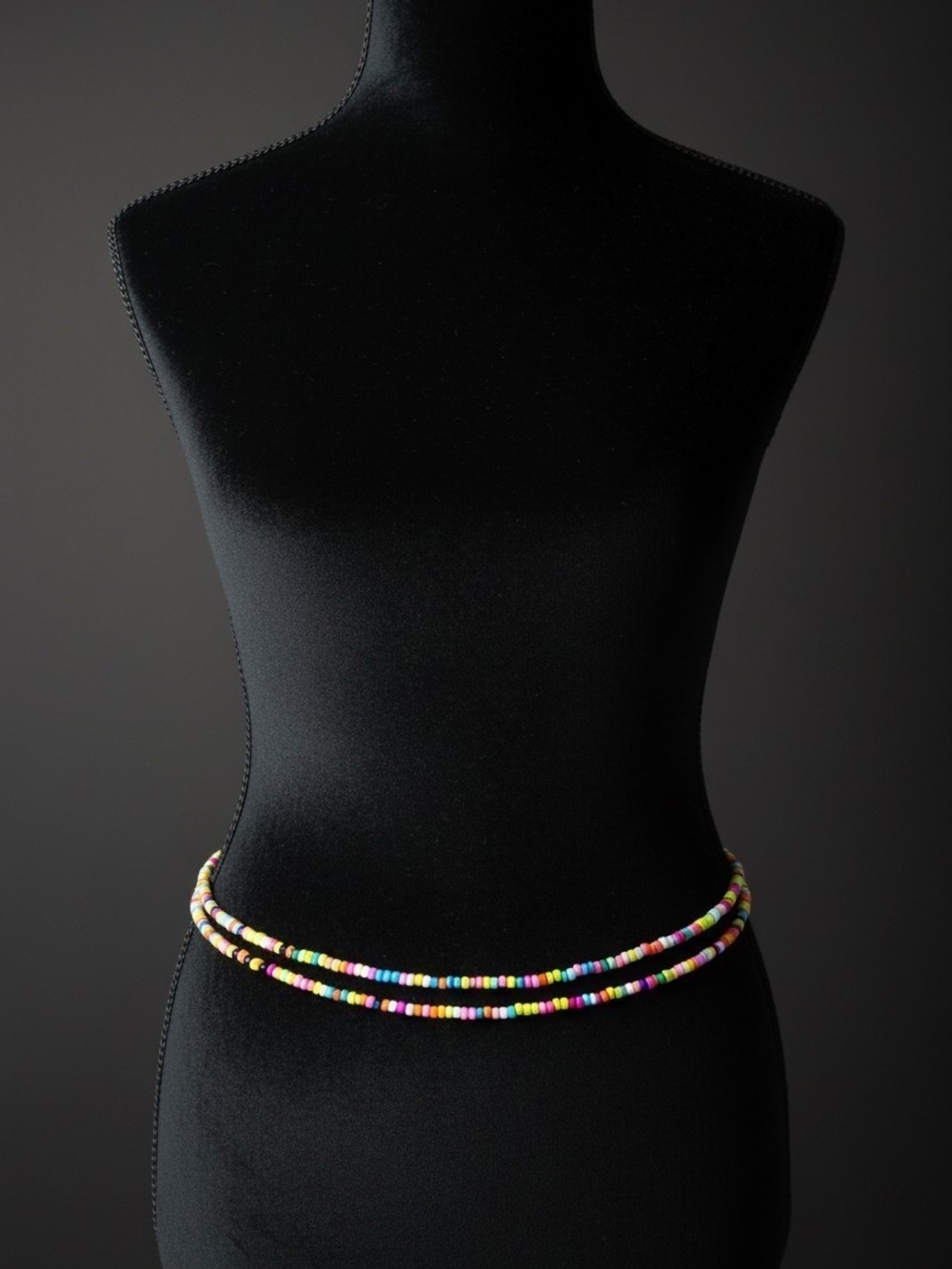 Multicolor Seed Bead Double Strand Waist Beads